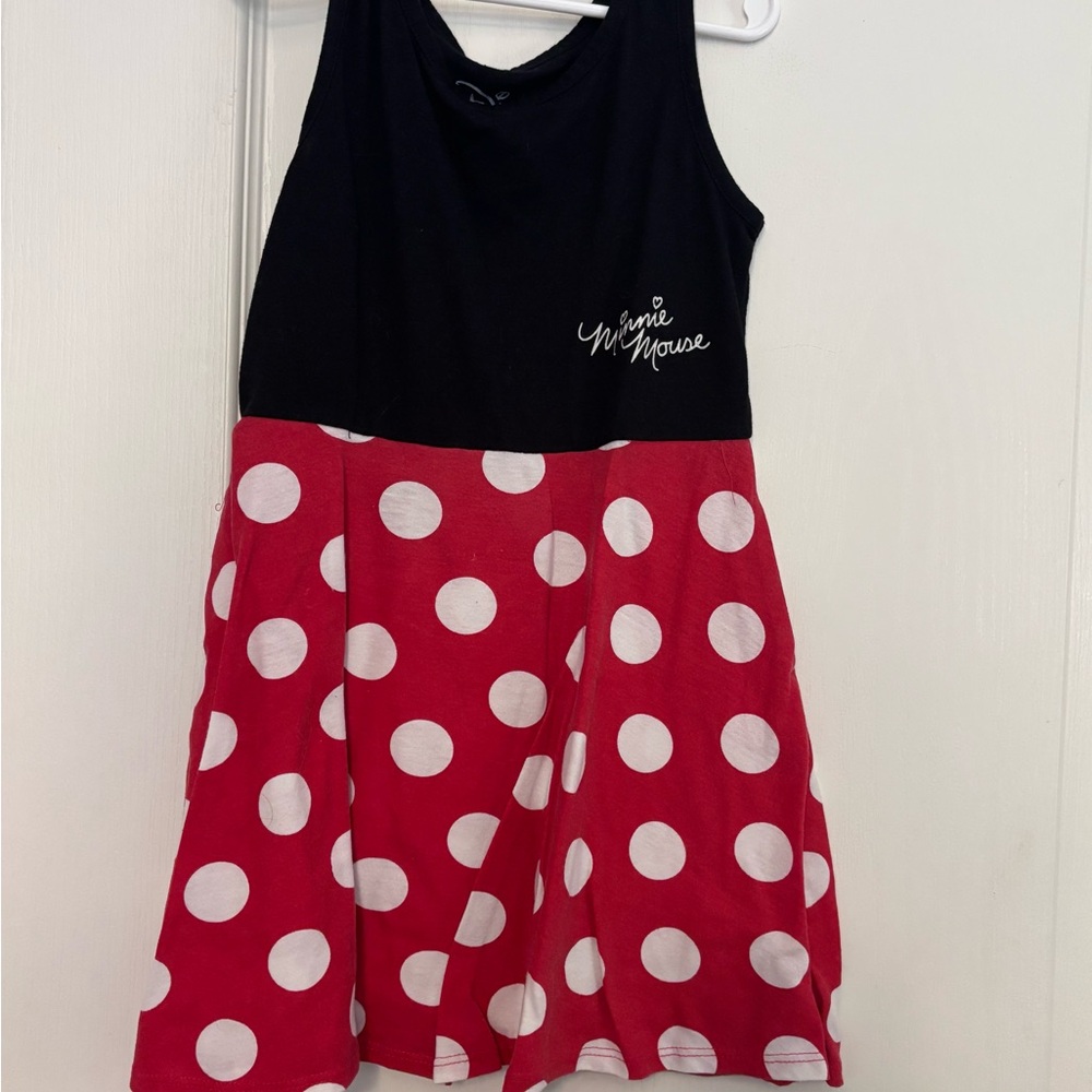 Disney Black Dress with Red Polka Dot Skirt
